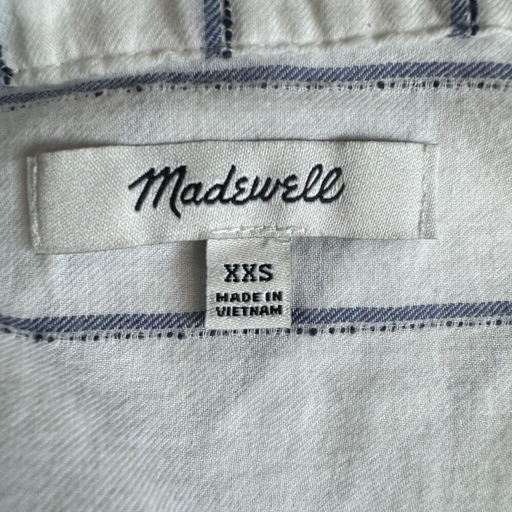 Madewell Oversized Tunic Top XXS Striped Popover Beachy Preppy Coastal Cotton - Picture 8 of 9